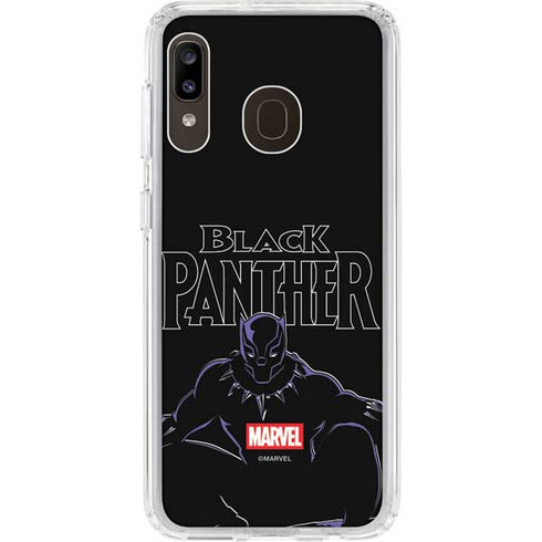 Marvel Black Panther Night Time Watch Galaxy A20 Clear Case